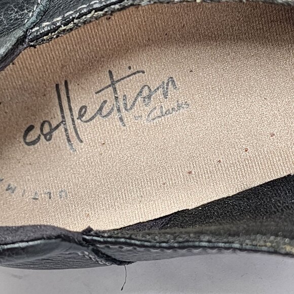 Clarks Size US 9.5 UK 7 Womens Black Cheyn Leather Slip On Loafers Comfort NEW - Picture 8 of 8